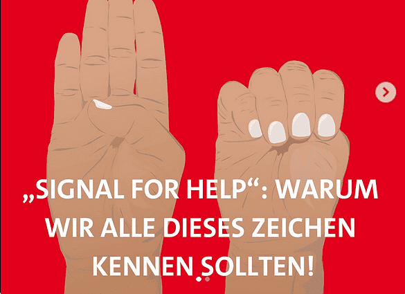 „Signal for Help“ – Hilfe-Handzeichen bei häuslicher Gewalt bekannt machen