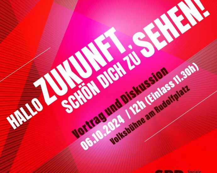 Veranstaltungseinladung: Hallo Zukunft, schön dich zu sehen. 06.10.2024 Veranstaltungseinladung: Hallo Zukunft, schön dich zu sehen. 06.10.2024